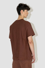 Load image into Gallery viewer, FLANEUR HOMME EMBROIDERED SIGNATURE TSHIRT IN DARK BROWN