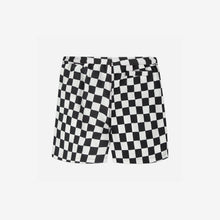 Load image into Gallery viewer, FLANEUR HOMME ESSENTIAL SWIM SHORTS IN BLACK WHITE CHECKERS