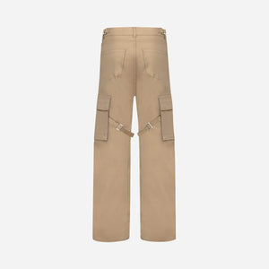 FLANEUR HOMME STRAP CARGO PANTS IN LIGHT BROWN