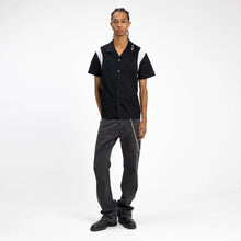 Load image into Gallery viewer, FLANEUR HOMME CHAINSTITCH BOWLING SHIRT IN BLACK