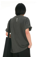 Load image into Gallery viewer, C2H4 FOUNDER FOLD OVER TSHIRT DARK GRAY