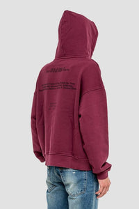 FLANEUR HOMME RECOVERY HOODIE BORDEAUX
